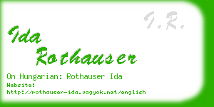 ida rothauser business card